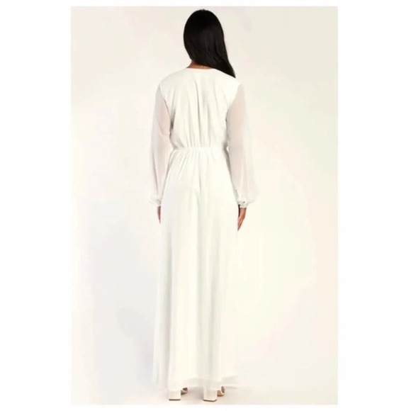 Lulus White Wondrous Water Coastal Romantic Lilies White Maxi Dress Size XXS - Picture 2 of 12